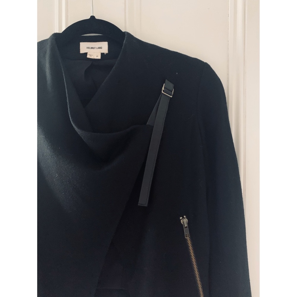 Helmet Lang Black Cropped Sonar Jacket Sz P - Picture 5 of 8